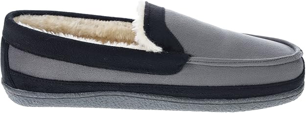 IZOD Men's Classic Memory Foam Moccasin - Gray Black, Size Medium (8/9)