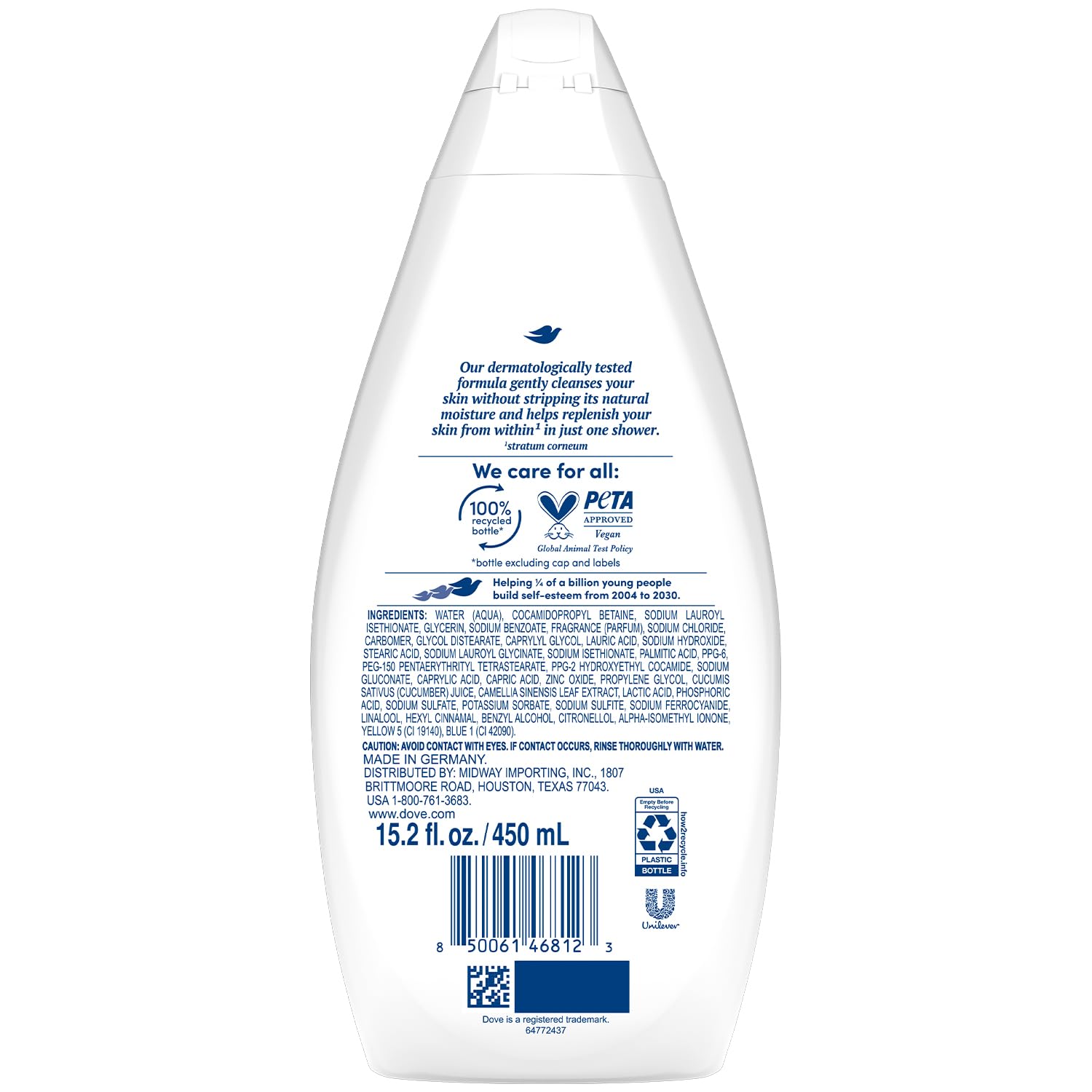 Dove Body Wash - Fresh Care, 15.2 fl. oz. (3 Pack)
