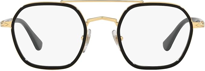 Persol Unisex PO2480V 1097 Eyewear Frames - Black Geometric, 48-22-140