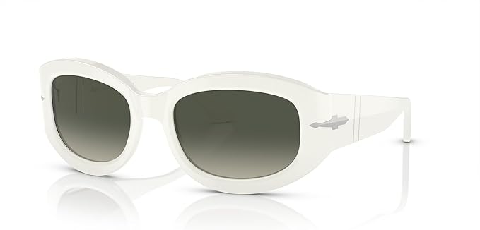 Persol Women's 0PO3335S 119471 Sunglasses - Solid White/Gray Lens, 56/20