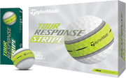 TaylorMade Tour Response Stripe Golf Balls - Yellow, 12ct