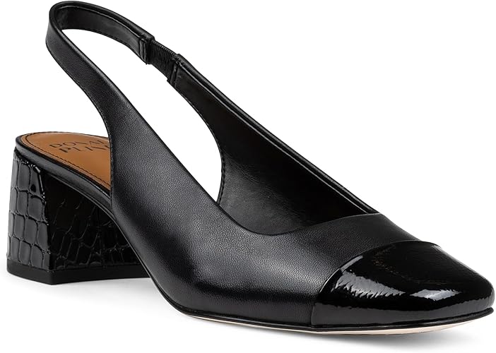 Donald J Pliner Women's Amore Slingback Pump - Black Leather, Size 9.5