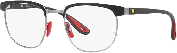 Ray-Ban Unisex RX3698VM F041 Scuderia Ferrari Eyewear Frames - Matte Black on Matte Gunmetal, 51/20/145