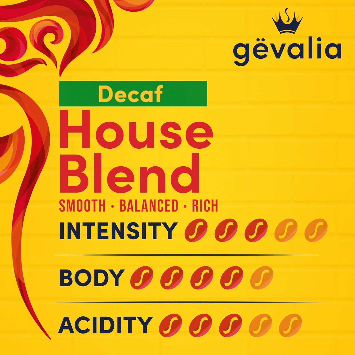 Gevalia Decaf House Blend Medium Roast Ground Coffee - 12oz Bag