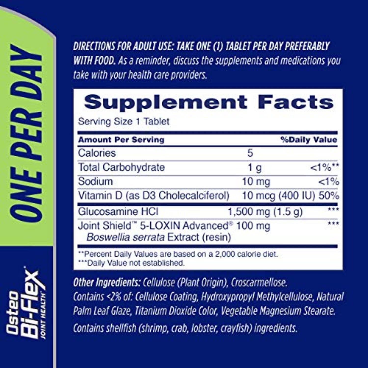 Osteo Bi-Flex One Per Day Glucosamine with Vitamin D Joint Health Tablets - 130ct