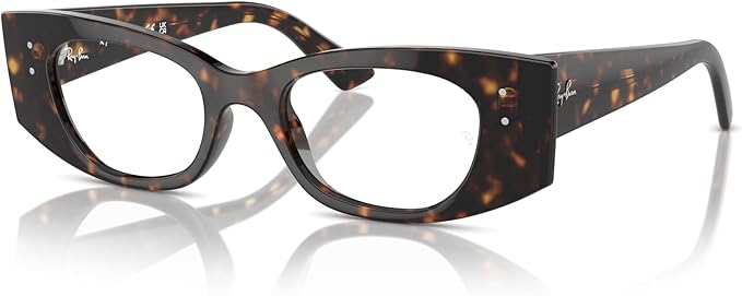 Ray-Ban Unisex RX7327 8320 Kat Rectangular Eyewear Frames - Havana, 52/18/145