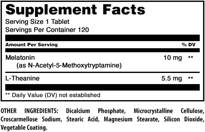 Amazing Nutrition Amazing Formulas Melatonin Plus L-Theanine 15.5mg - 120 Tablets