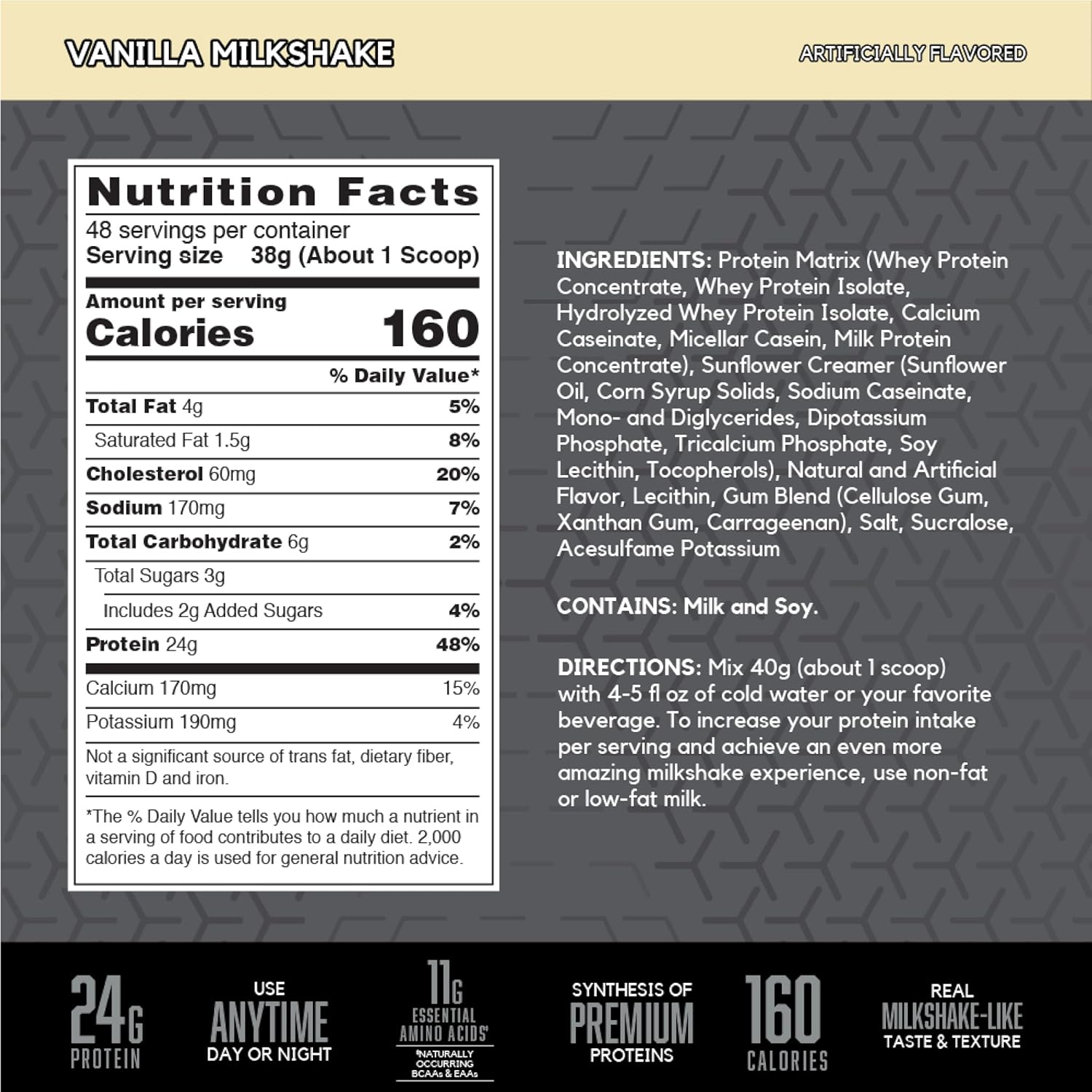 BSN SYNTHA-6 Edge Hydrolyzed Whey Protein Powder - Vanilla Milkshake, 4lb.