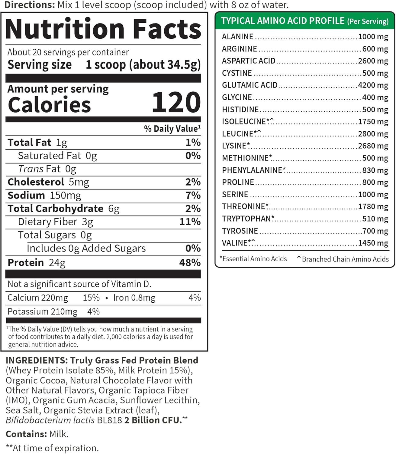 Garden of Life Sport Certified Grass-Fed Whey Protein Powder - Chocolate, 23.7oz