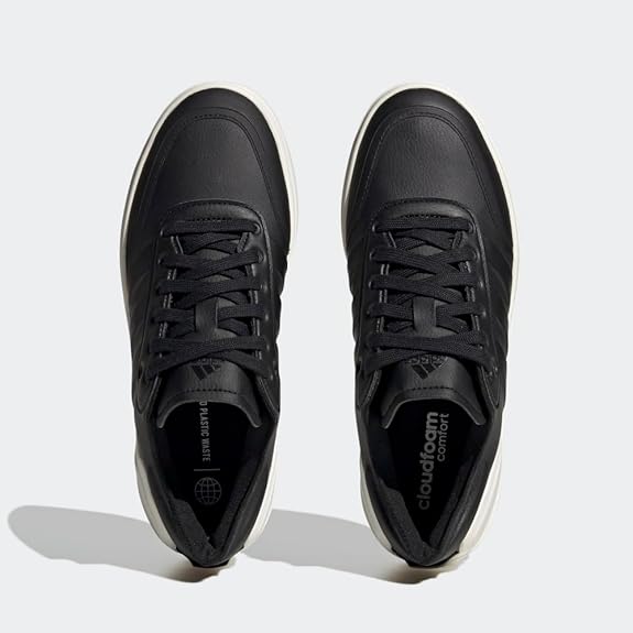 adidas Women's Court Revival Lace-Up Sneakers - Black/Chalk White, Size 8.5