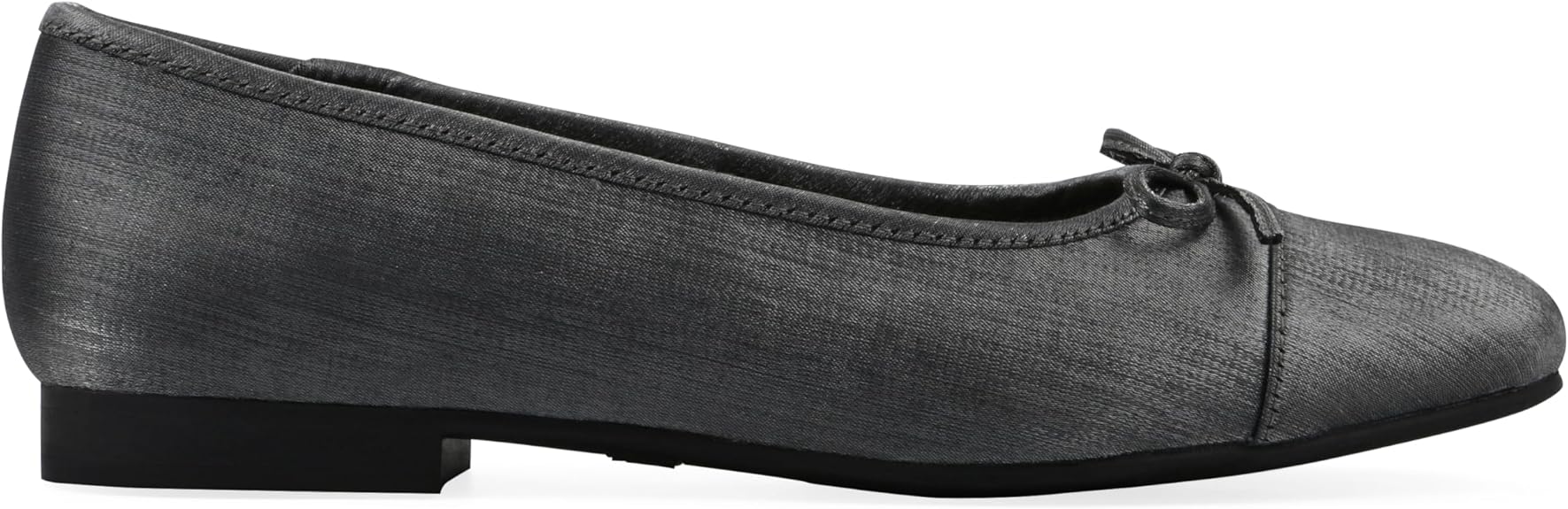 White Mountain Women's Bocci Cap Toe Ballet Flat - Gunmetal Shimmer, Size 9.5