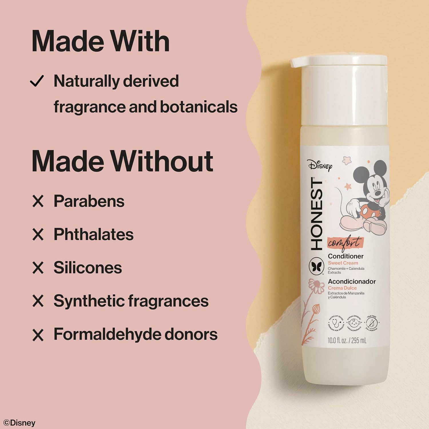 The Honest Company Mickey Mouse Comfort Sweet Cream 2-in-1 Shampoo & Body Wash, 10 fl. oz.