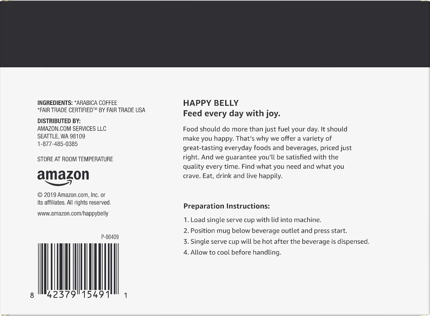 Happy Belly Colombian Medium Roast Keurig K-Cup Coffee Pods, 100 Count