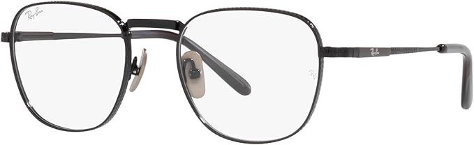 Ray-Ban Unisex Rx8258V Frank Eyewear Frames - Shiny Black, 48mm