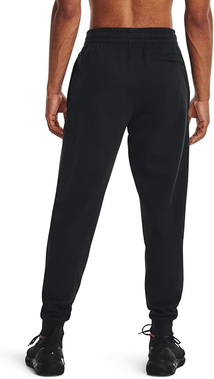 Under Armour Men's UA Rival Fleece Joggers - Black/White, Size Medium Tall