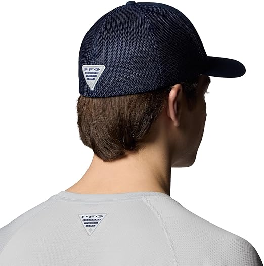 Columbia PFG Statetriot Mesh Ball Cap - Collegiate Navy/PFG Pride USA (Small/Medium)