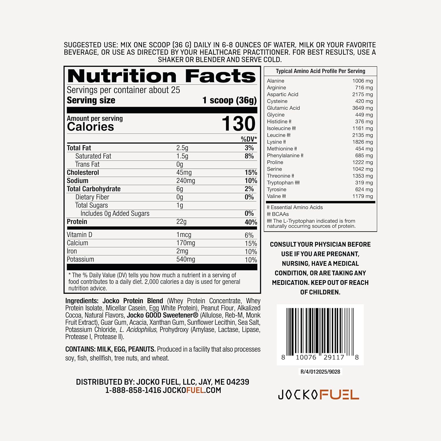Jocko Fuel Mölk Protein Blend Protein Powder - Chocolate Peanut Butter, 25 Servings
