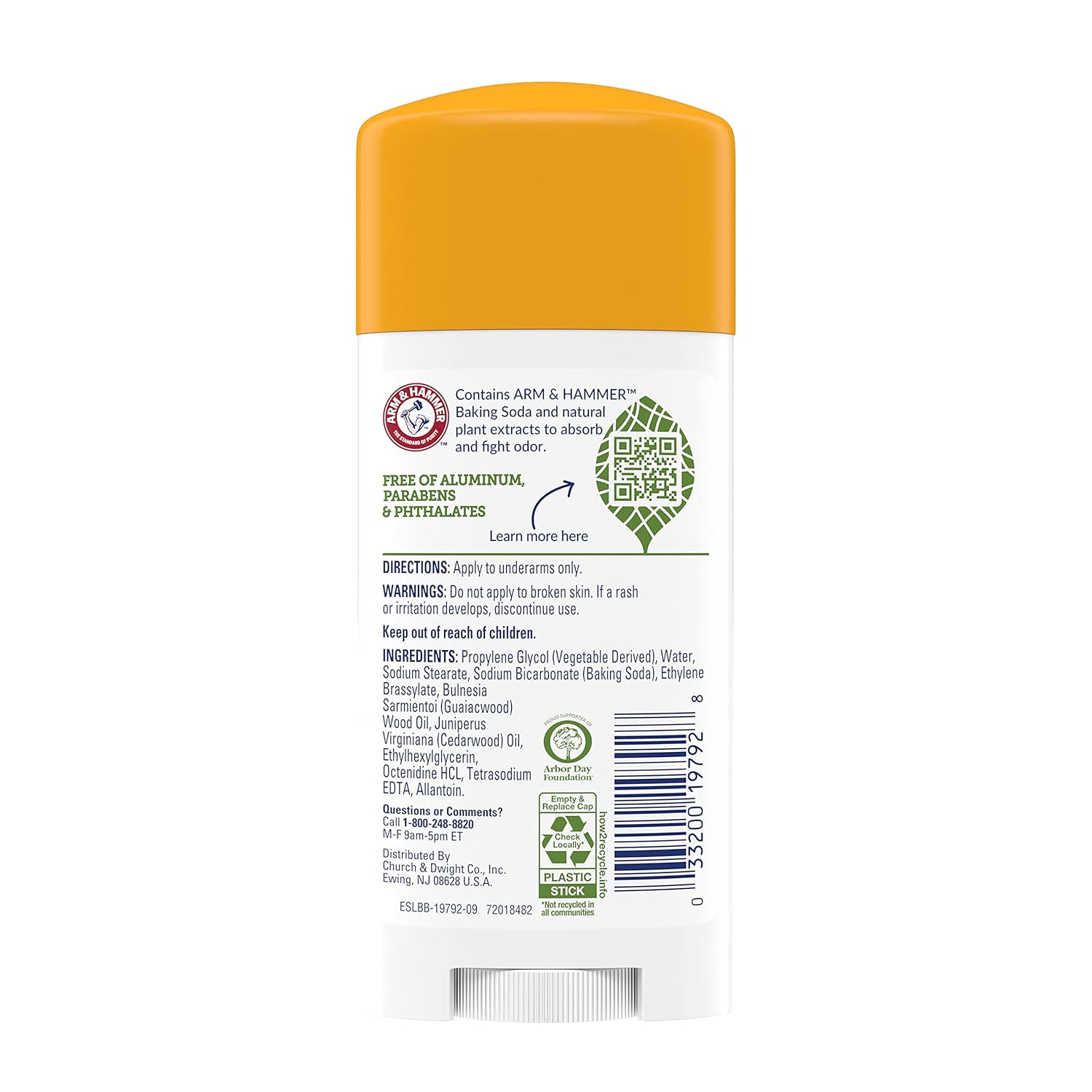 Arm & Hammer Essentials Deodorant - Unscented Solid - 2.5oz
