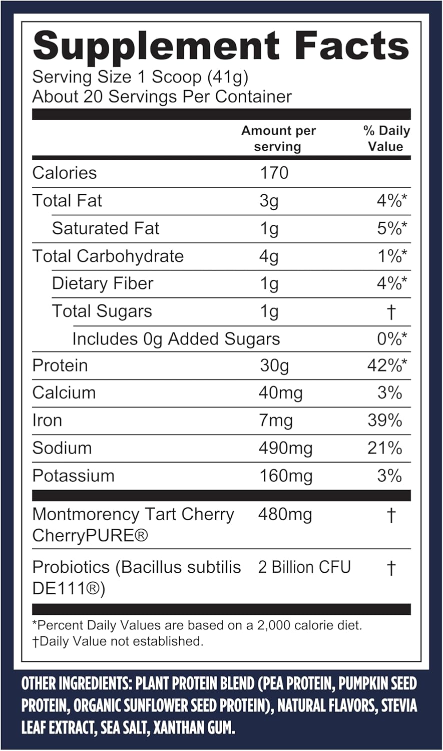 Vega Performance Protein + Recovery Powder - Creamy Vanilla, 1.8lb.