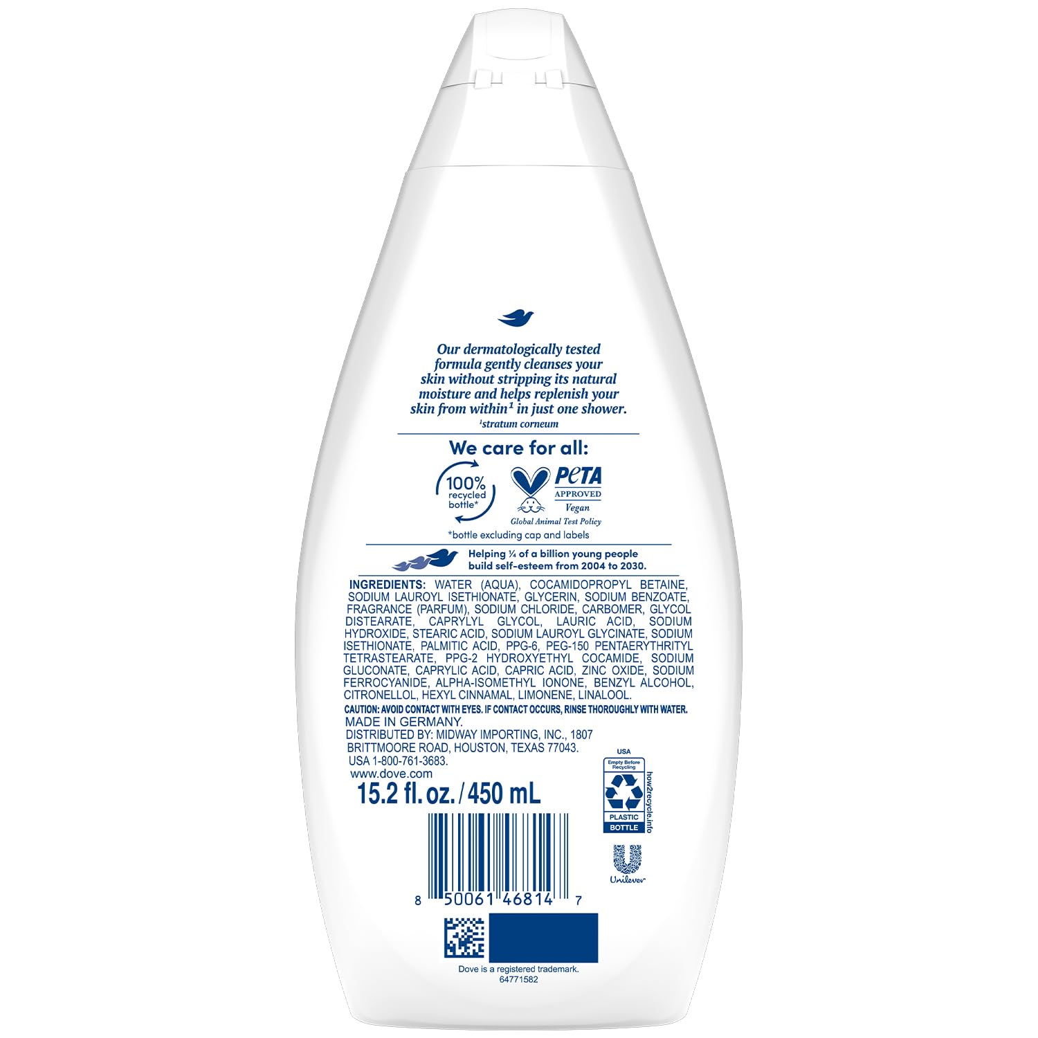 Dove Body Wash Luxurious Moisturizing Cleanser - Silky Velvet, 15.2 fl. oz. (3 Pack)