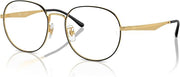 Ray-Ban Unisex RX6517D 2991 Eyewear Frames - Black on Gold Frames, 55/19/145