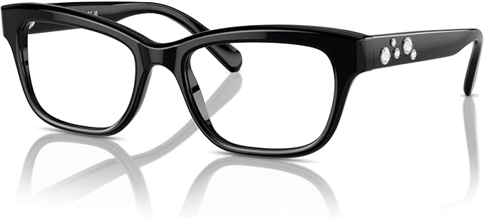 Swarovski Women's SK2022F Asian Fit 1001 Eyewear Frames - Black, 55/17/145