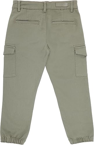 X Ray Little Boys Elastic Waist Commuter Jogger Cargo Pants - Light Green, Size 4