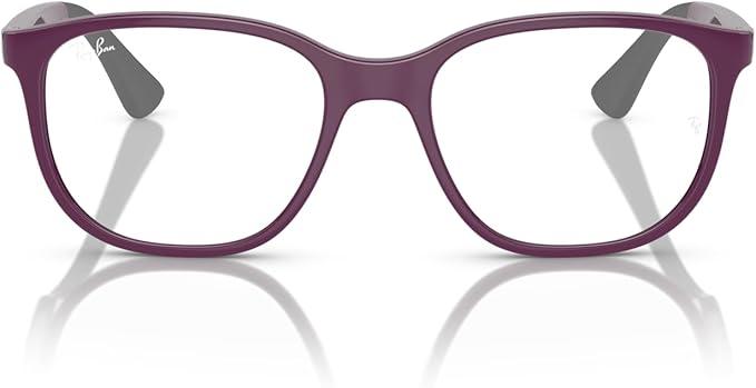 Ray-Ban Kids RY9078VF 3948 Square Fit Eyewear Frames, 48-16-135, Violet on Gray