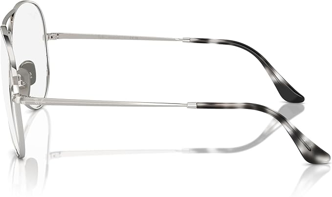 Ray-Ban Men's RX8789 1002 Aviator Titanium Eyewear Frames - Silver, 58/14/140