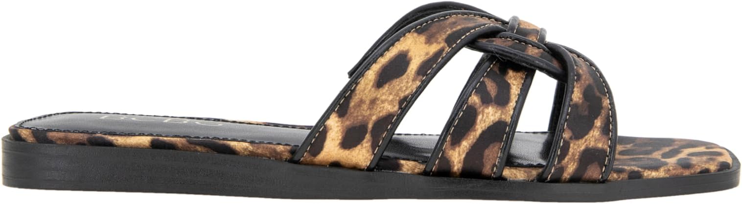 BCBGeneration Women's Meltem-2 Slide Flat Sandals - Cheetah, Size 5.5