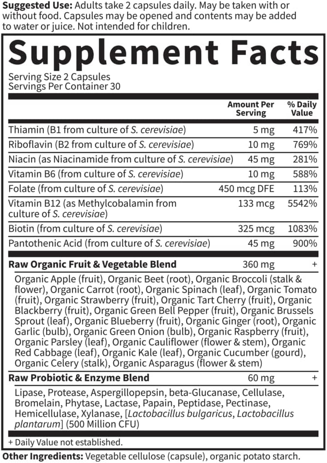 Garden of Life Vitamin Code Vitamin Raw B-Complex Vitamin - 60 Capsules