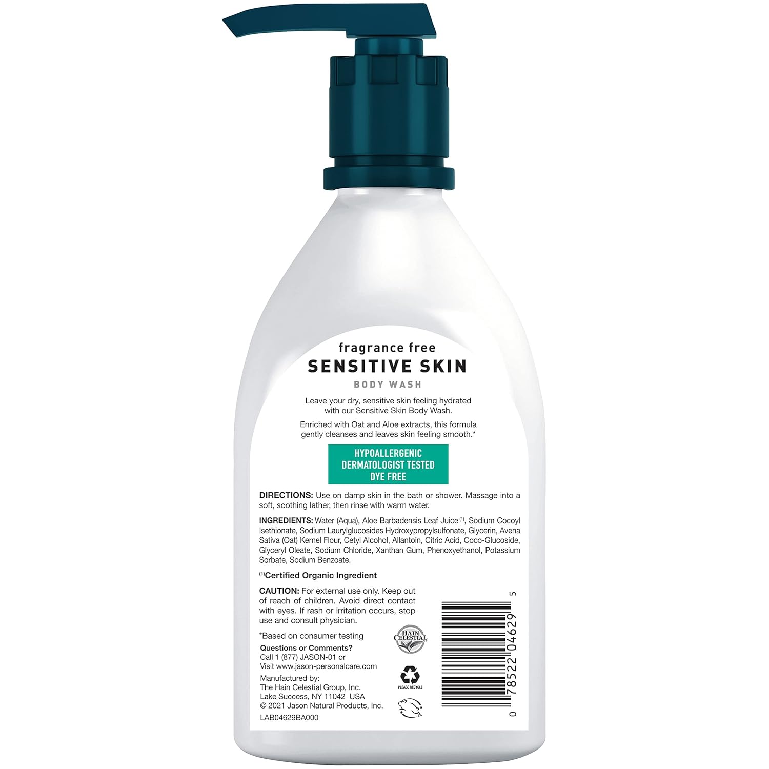 Jason Natural Products Fragrance Free Sensitive Skin Body Wash - 16 fl. oz.