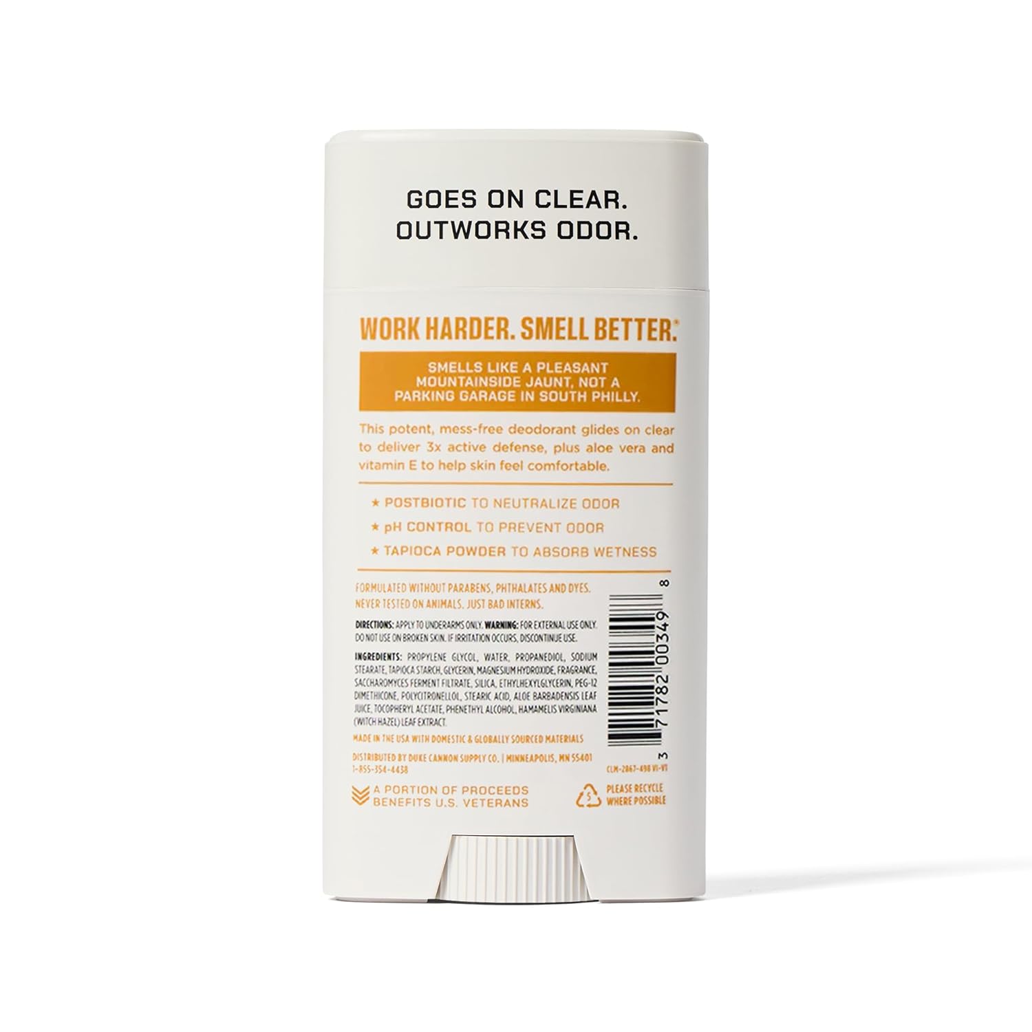 Duke Cannon Men's Aluminum-Free Deodorant - Sawtooth (Alpine Air + Cedarwood), 3oz