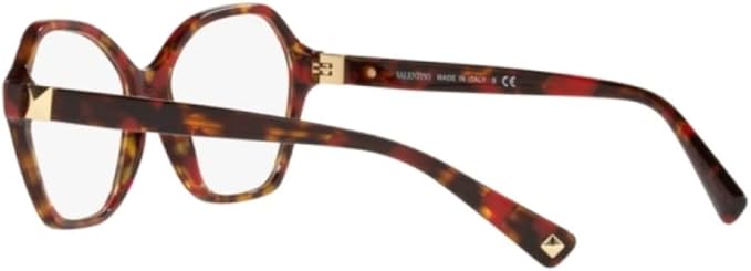 Valentino Women's VA3073 5194 Eyewear Frames - Red Havana, 55/15/140