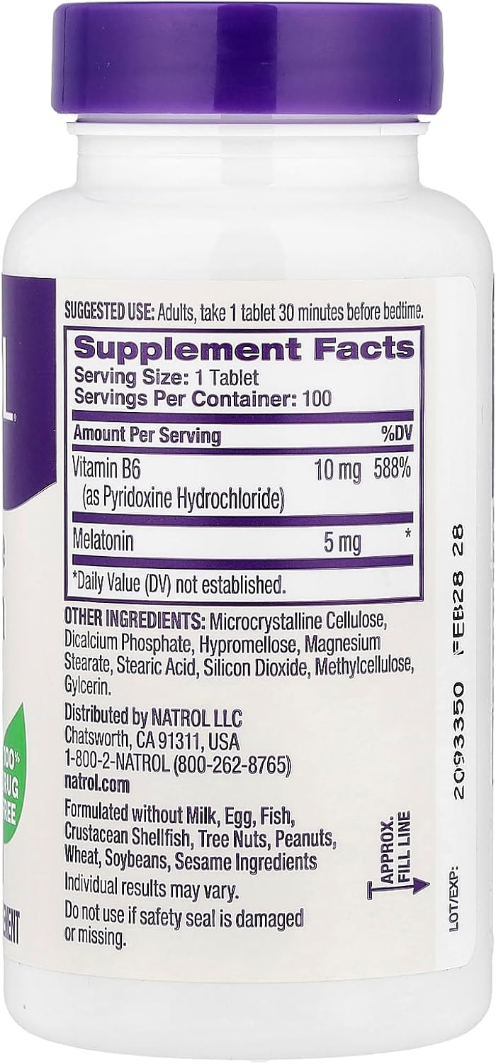 Natrol Time Release Melatonin 5mg - 100 Tablets