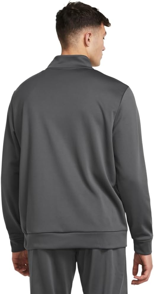 Under Armour Men's Armour Fleece 1/4 Zip Sweatshirt - Castlerock/Black, Size Large