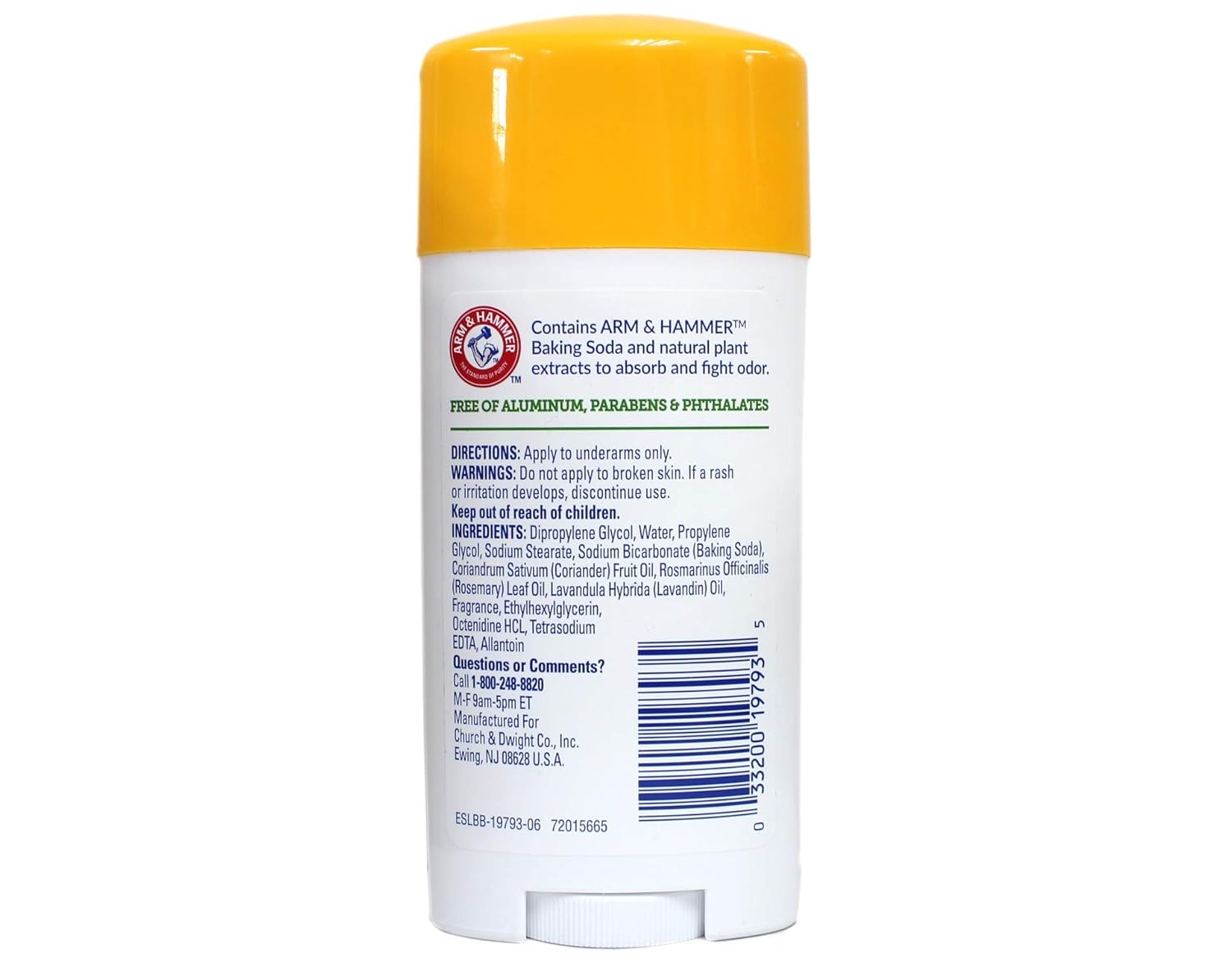 Arm & Hammer Essentials Deodorant - Fresh Rosemary Lavender Solid - 2.5oz