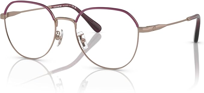 Coach Women's HC5164D Asian Fit 9331 Eyewear Frames - Rose Gold/Burgundy, 54mm