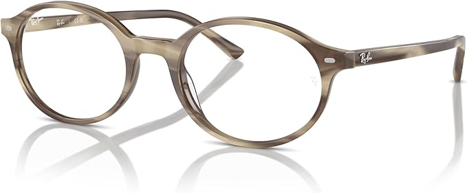 Ray-Ban Unisex RX5429 8357 German Fit Eyewear Frames - Striped Beige, 53/20/145