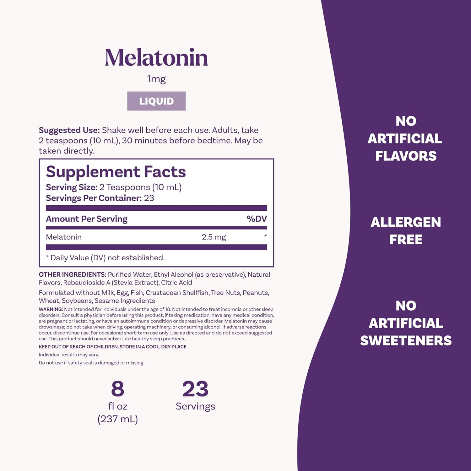 Natrol Liquid Melatonin 2.5mg - Berry, 8 fl. oz.