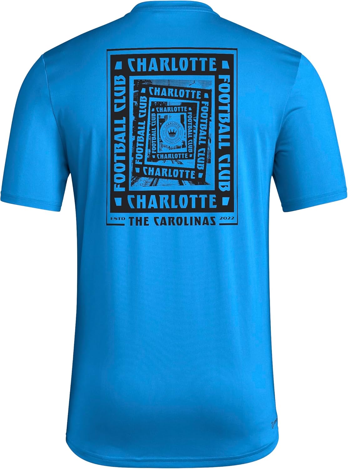 adidas Men's Charlotte Fc Local Warp Pre-Game Short Sleeve T-Shirt - Blue, Size 2XL