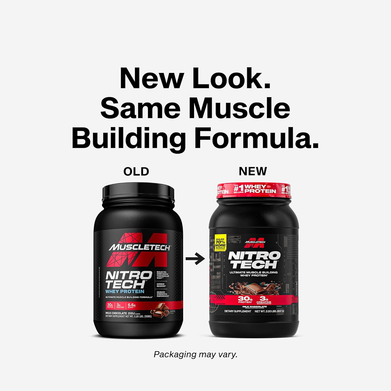 Muscletech Nitro Tech Whey Isolate Protein Powder - Milk Chocolate, 2lb.