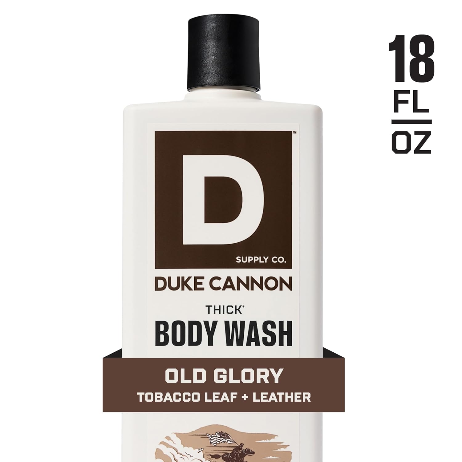 Duke Cannon Supply Co. Thick High Viscosity Men's Body Wash - Old Glory (Tobacco Leaf + Leather) 18 fl. oz.
