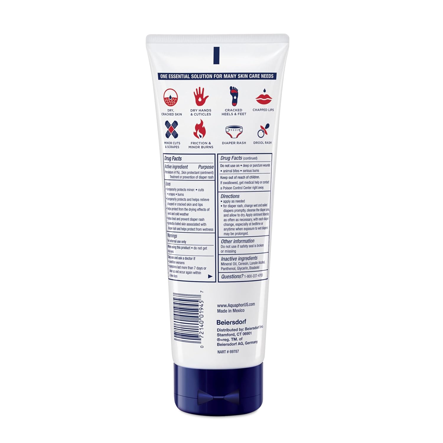 Aquaphor Healing Ointment Advanced Therapy Skin Protectant Fragrance Free - 7 oz