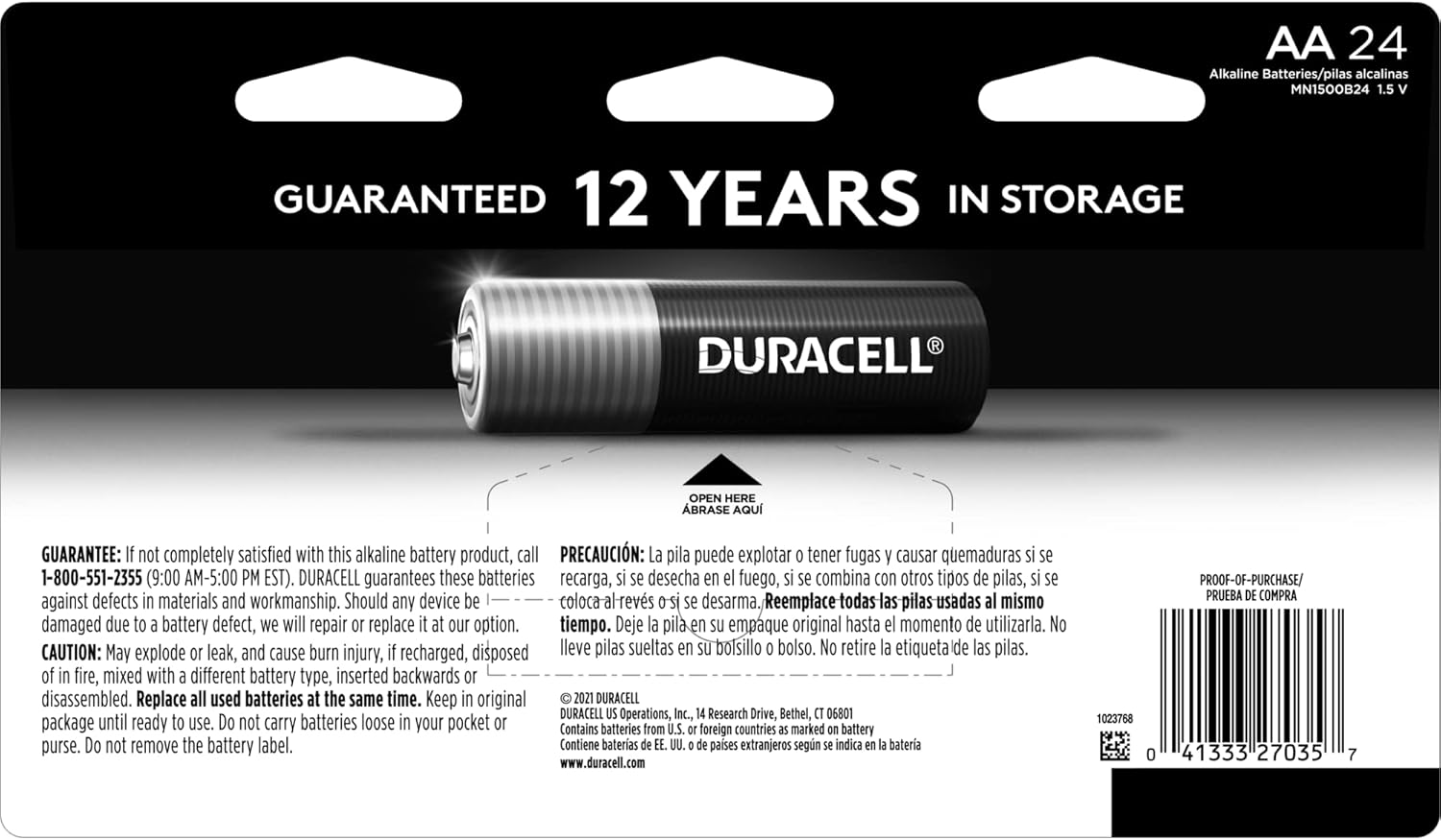 Duracell Coppertop 1.5V Alkaline Batteries - AA - 24 Pack