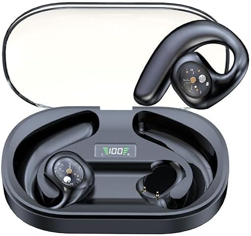 Y3 Wireless Bluetooth Earbuds, HiFi Stereo Deep Bass, 40H Battery, IPX7 - Black