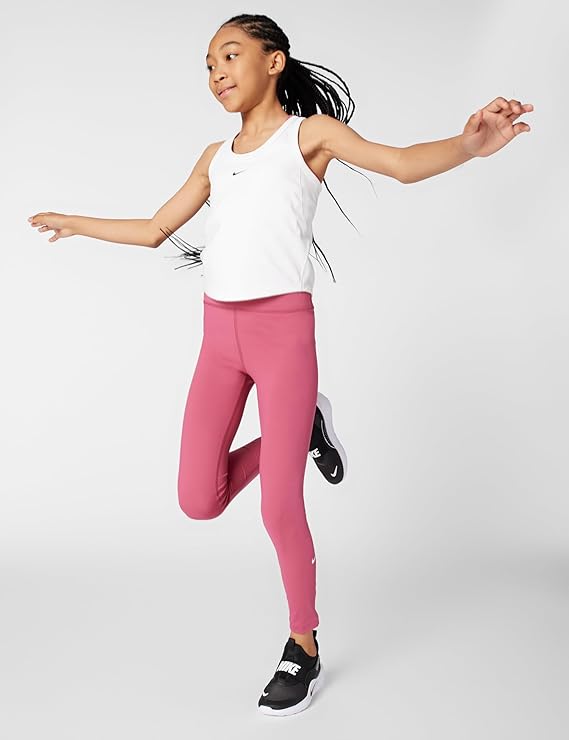 Nike Girl's Dri-FIT High-Waisted Leggings - Sweet Beet, Size XL