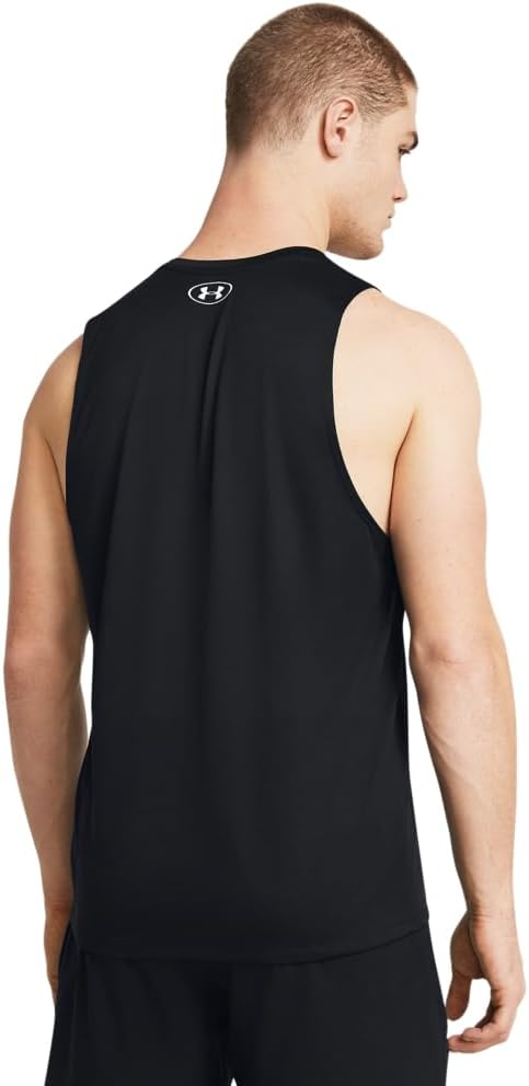 Under Armour Men's UA Tech Muscle Tank Top - Black, Size Large