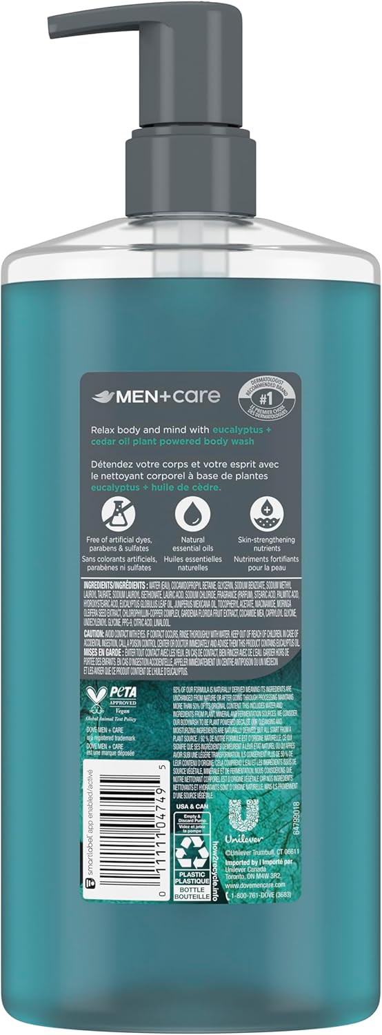 Dove Men+Care Body Wash - Eucalyptus + Cedar Oil, 26 fl. oz.