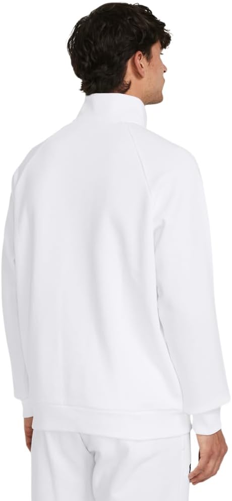Under Armour Men's Rival Fleece Quarter-Zip Sweatshirt - White/ Black, Size XL